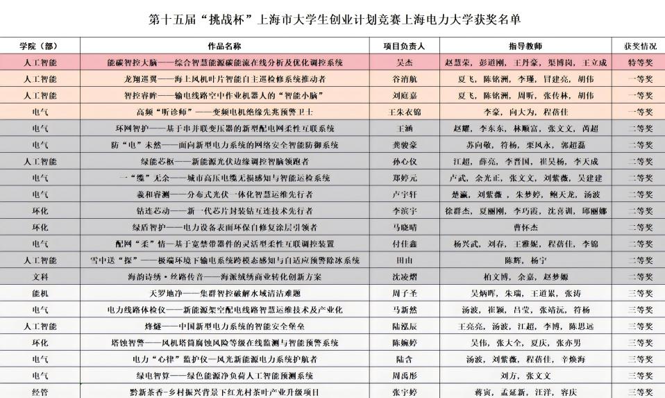 我校学子在第十五届“挑战杯”上海市大学生创业计划竞赛中取得佳绩 我校学子在第十五届“挑战杯”上海市大学生创业计划竞赛中取得佳绩